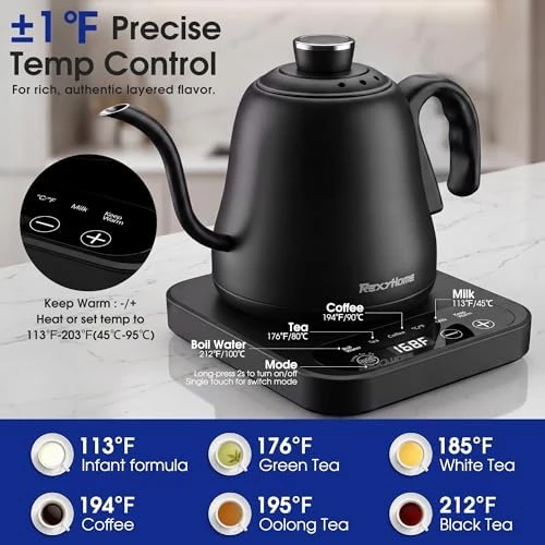 Gooseneck Electric Kettle — Electric Kettle, REXYHOME
