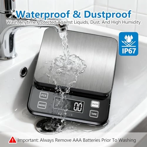 IPX7 Waterproof Food Scale with 0.1g Precision — Smart Scale, Anelueeoo