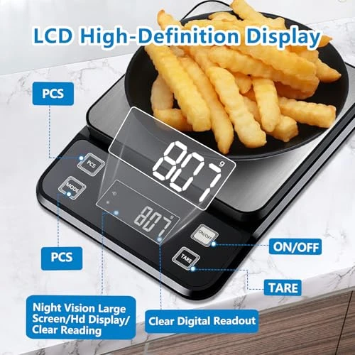 IPX7 Waterproof Food Scale with 0.1g Precision — Smart Scale, Anelueeoo