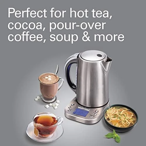 Professional Digital LCD Temperature Control Electric Tea Kettle — Electric Kettle, Hamilton Beach