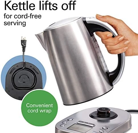 Professional Digital LCD Temperature Control Electric Tea Kettle — Electric Kettle, Hamilton Beach