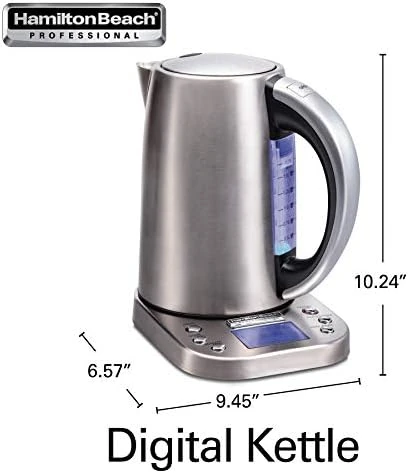 Professional Digital LCD Temperature Control Electric Tea Kettle — Electric Kettle, Hamilton Beach