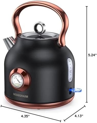 Retro Electric Kettle with Temperature Gauge — Electric Kettle, NESSGRAIM