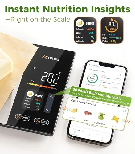 Smart Food Kitchen Scale with Nutrition Calculator — Smart Scale, Atogou