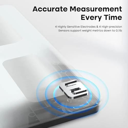 Smart Scale for Body Weight, BMI, Fat, Muscle Mass, Digital Bathroom Scales 500lbs Bluetooth 11.8" Large Platform — Smart Scale, GE