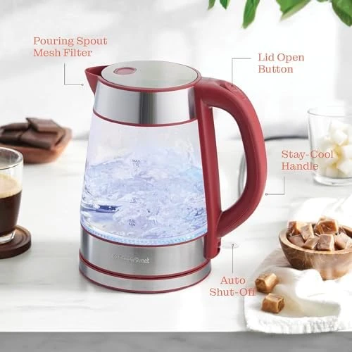 Speed-Boil Electric Kettle, 1.7L 1500W — Electric Kettle, Peach Street