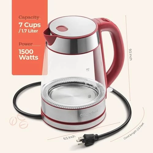 Speed-Boil Electric Kettle, 1.7L 1500W — Electric Kettle, Peach Street