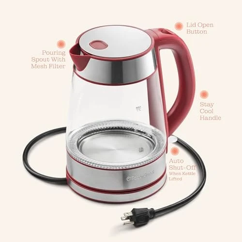 Speed-Boil Electric Kettle, 1.7L 1500W — Electric Kettle, Peach Street