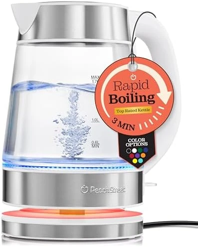 Speed-Boil Electric Kettle, 1.7L 1500W — Electric Kettle, Peach Street