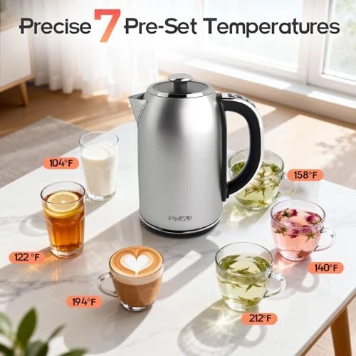 Temperature Control Electric Kettle 1.7L — Electric Kettle, PULZO