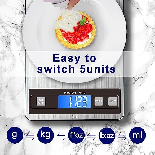 22lb Food Scale, Digital Kitchen Scale with Type-C & Battery Dual Charging — Kitchen Gadgets, HITO