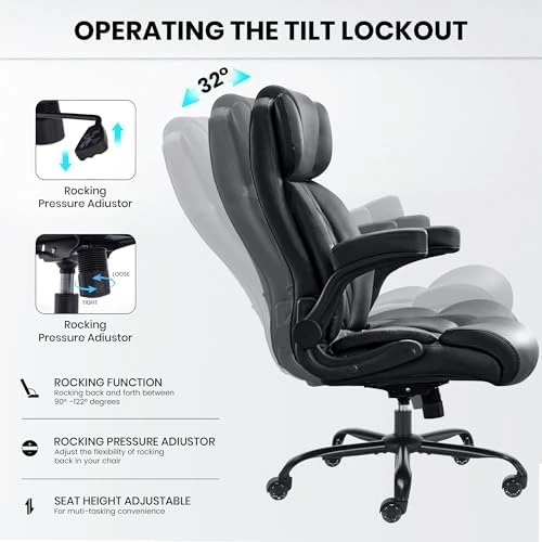 Big and Tall Office Chair with Adjustable Lumbar Support — Smart Chairs, Cloomey