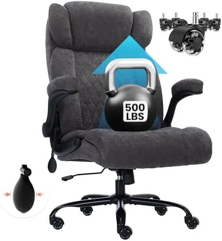 Big and Tall Office Chair with Adjustable Lumbar Support — Smart Chairs, Cloomey