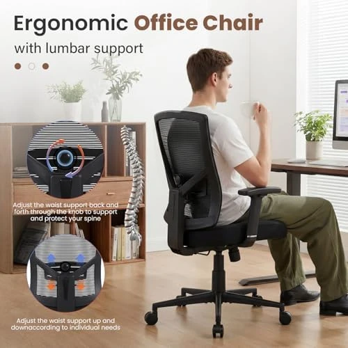 Big and Tall Office Chair with Adjustable Lumbar Support — Smart Chairs, KWKSV