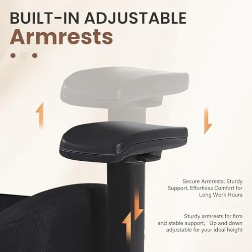Big and Tall Office Chair with Adjustable Lumbar Support — Smart Chairs, KWKSV