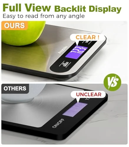 Digital Kitchen Scale with Full View LCD Display — Kitchen Gadgets, Atogou