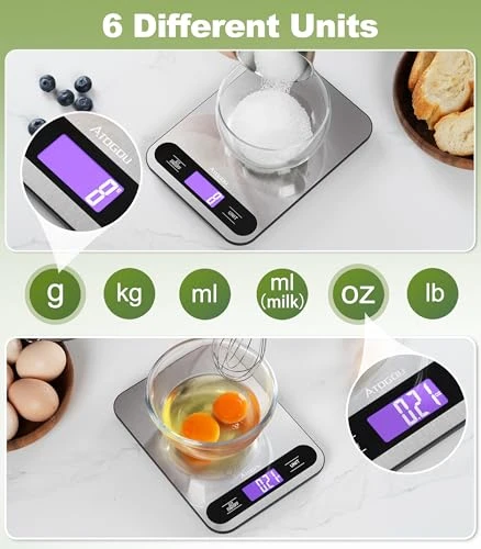 Digital Kitchen Scale with Full View LCD Display — Kitchen Gadgets, Atogou