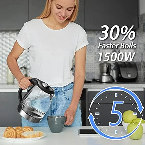 Electric Glass Kettle with Temperature Control — Electric Kettle, ShanSon