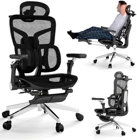 Ergonomic Office Chair with Footrest — Smart Chairs, MOJAY