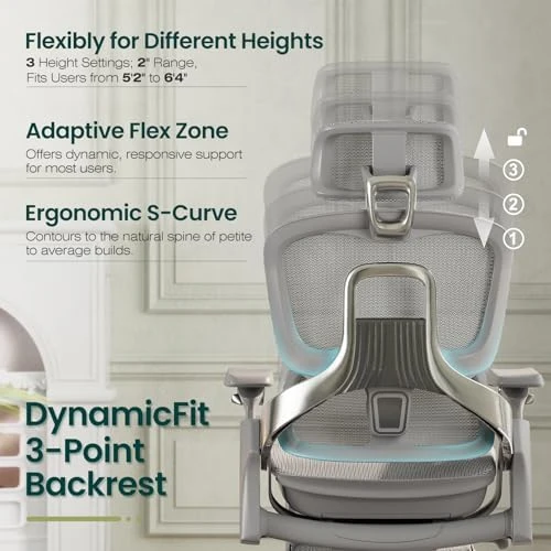 Ergonomic Office Chair with Sync Lumbar Support & Sliding Seat — Smart Chairs, GABRYLLY