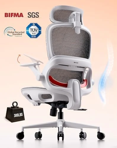 Ergonomic Office Chair with Wide Headrest & Adaptive Lumbar Support — Smart Chairs, SIHOO