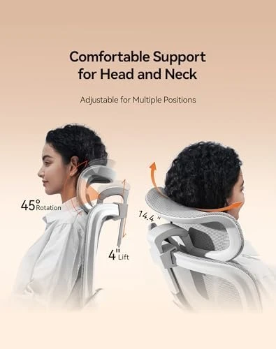 Ergonomic Office Chair with Wide Headrest & Adaptive Lumbar Support — Smart Chairs, SIHOO