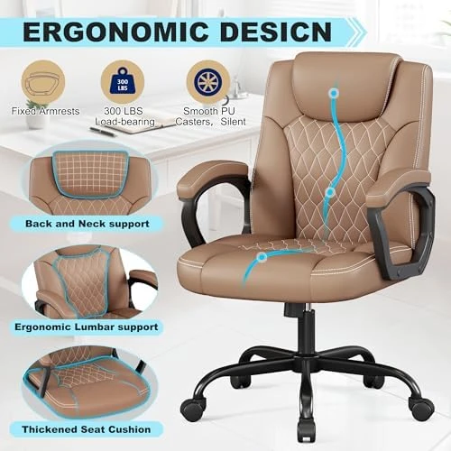 Executive Desk Chair with Fixed Armrest — Smart Chairs, Misolant