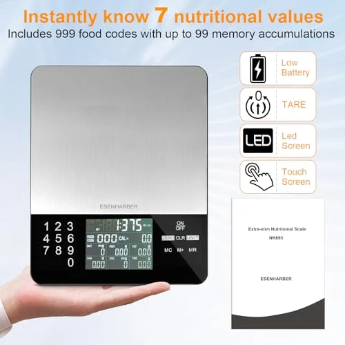 Food Scale with Nutritional Calculator — Smart Scale, ESENHARBER