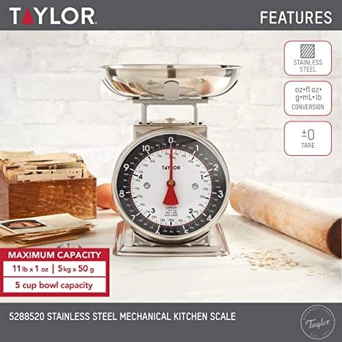 Mechanical Kitchen Food Scale with Bowl — Kitchen Gadgets, Taylor