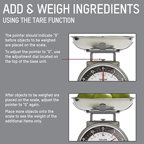 Mechanical Kitchen Food Scale with Bowl — Kitchen Gadgets, Taylor