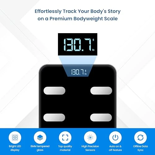 Pro Black Smart Scale Fitness Combo for Body Weight and Food Nutrition Scale — Smart Scale, NEXTLEVEL FIT