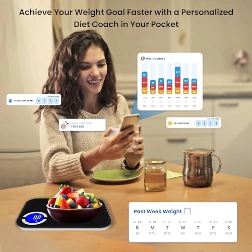 Pro Black Smart Scale Fitness Combo for Body Weight and Food Nutrition Scale — Smart Scale, NEXTLEVEL FIT