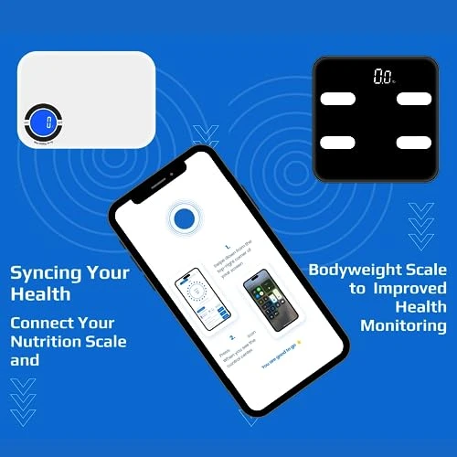 Pro Black Smart Scale Fitness Combo for Body Weight and Food Nutrition Scale — Smart Scale, NEXTLEVEL FIT