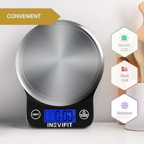 Smart Bluetooth Scale & Digital Kitchen Scale Fitness Bundle — Smart Scale, INEVIFIT