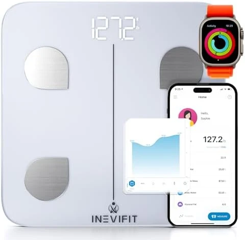 Smart Bluetooth Scale & Digital Kitchen Scale Fitness Bundle — Smart Scale, INEVIFIT
