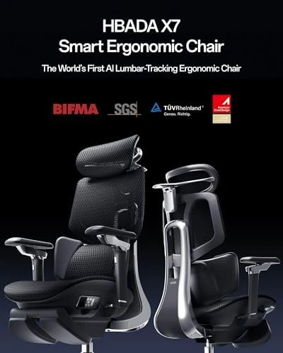 Smart Ergonomic Chair with Lumbar Tracking — Smart Chairs, Hbada