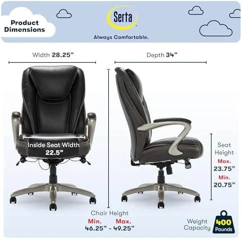 Smart Layers Ergonomic High-Back Office Chair — Smart Chairs, Serta