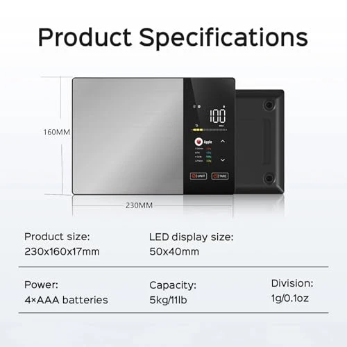Smart Nutrition Food Scale — Smart Scale, GXMRHWY