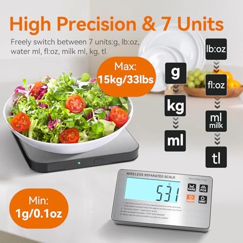 Wireless Separated Food Scale — Kitchen Gadgets, SHGMEET