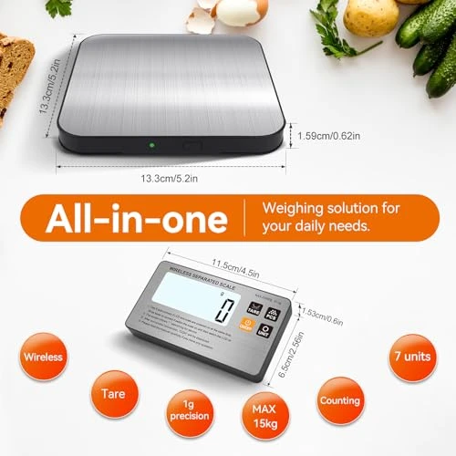 Wireless Separated Food Scale — Kitchen Gadgets, SHGMEET