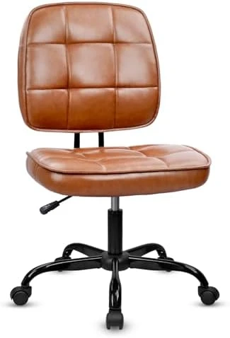Armless Home Office Chair, Small Ergonomic Mesh Back Desk Chair with Lumbar Support and Wheels — Smart Chairs, CLATINA