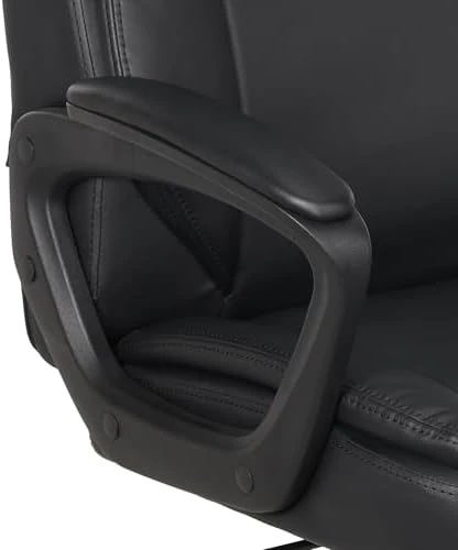 Classic Puresoft PU Padded Mid-Back Office Desk Chair with Armrest — Smart Chairs, Amazon Basics