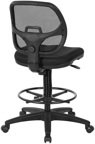 Deluxe Breathable Mesh Back Ergonomic Drafting Chair with Lumbar Support and Adjustable Footring — Smart Chairs, Office Star
