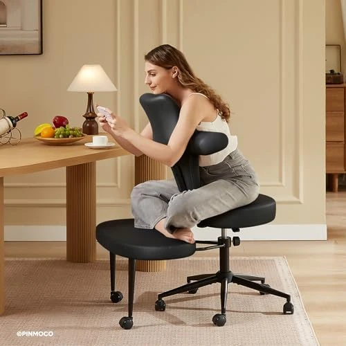 Ergonomic Cross Legged Office Chair Extra Wide for ADHD and Meditation — Smart Chairs, Pinmoco