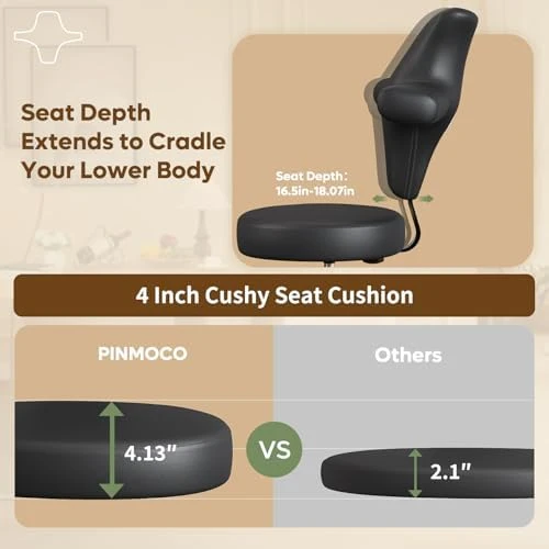 Ergonomic Cross Legged Office Chair Extra Wide for ADHD and Meditation — Smart Chairs, Pinmoco
