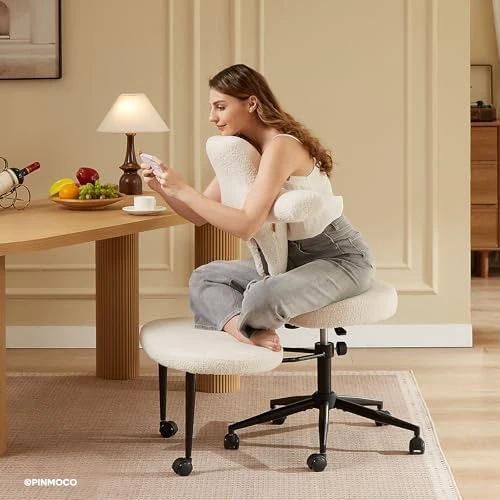 Ergonomic Cross Legged Office Chair Extra Wide for ADHD and Meditation — Smart Chairs, Pinmoco