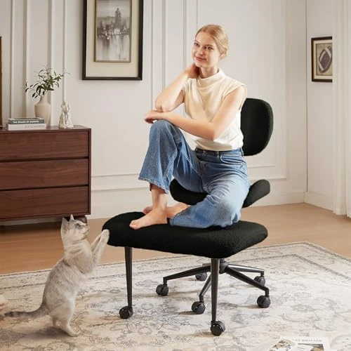 Ergonomic Cross Legged Office Chair Extra Wide for ADHD and Meditation — Smart Chairs, Pinmoco
