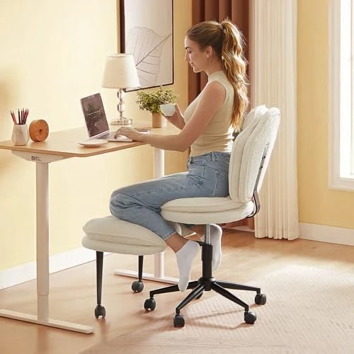 Ergonomic Cross Legged Office Chair Extra Wide for ADHD and Meditation — Smart Chairs, Pinmoco