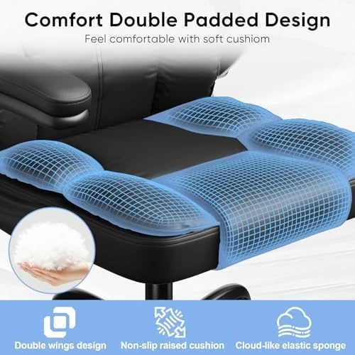 Ergonomic Executive Office Chair with Adjustable Headrest & 90° Flip-Up Arms — Smart Chairs, Kensaker
