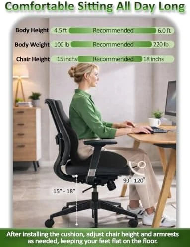 Ergonomic Memory Foam Seat Cushion — Smart Chairs, PRIMART